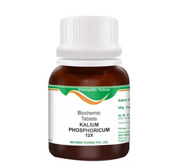 Bio India Homeopathy Kalium Phosphoricum Biochemic Tablets | Grocsy