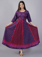 Vamika Multicolor Cotton Printed Party/Casual Wear Kurti (GAM24K) | Grocsy