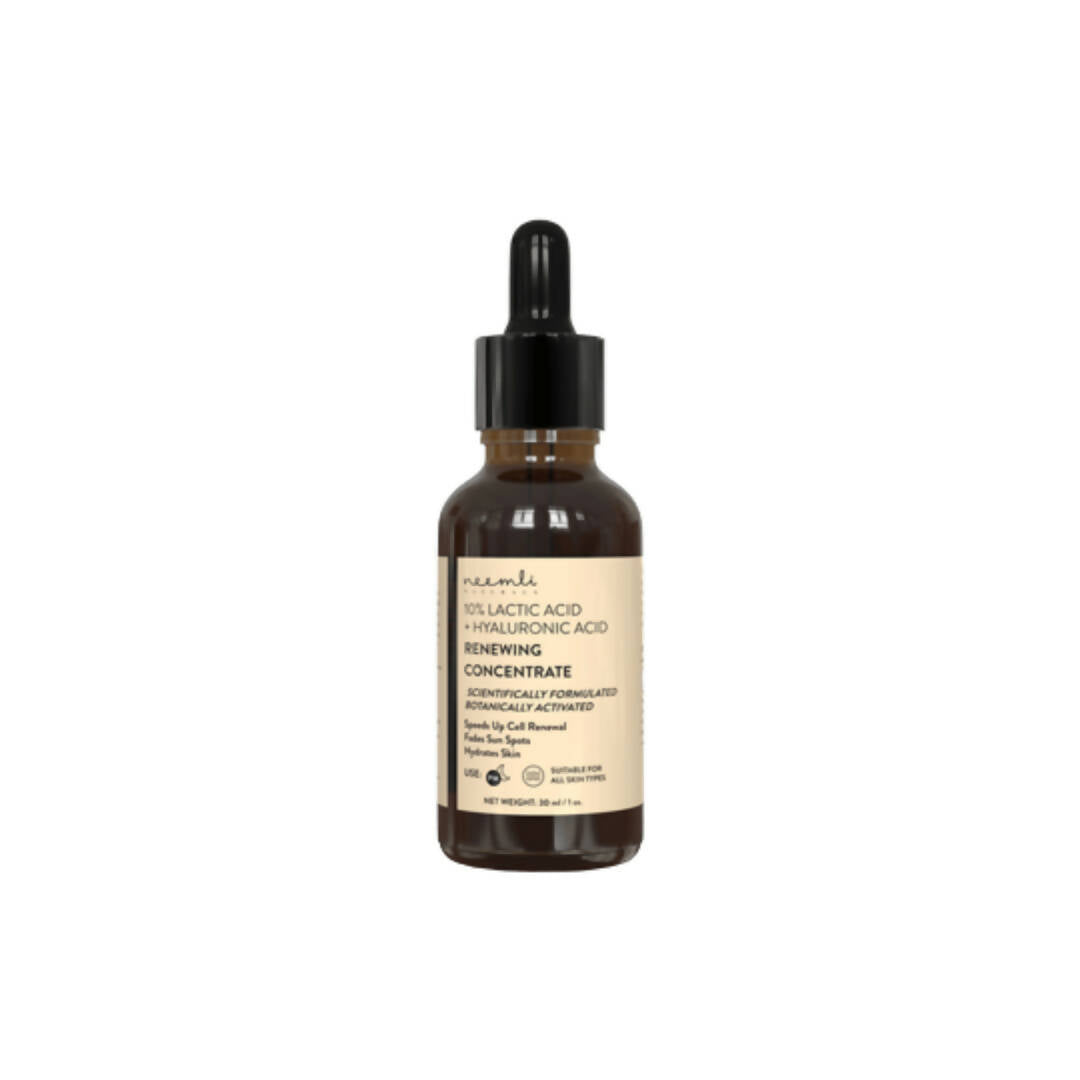 Neemli Naturals 10% Lactic Acid + Hyaluronic Acid Renewing Concentrate | Grocsy