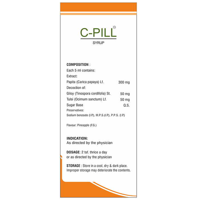 SDH Naturals C-Pill Syrup | Grocsy