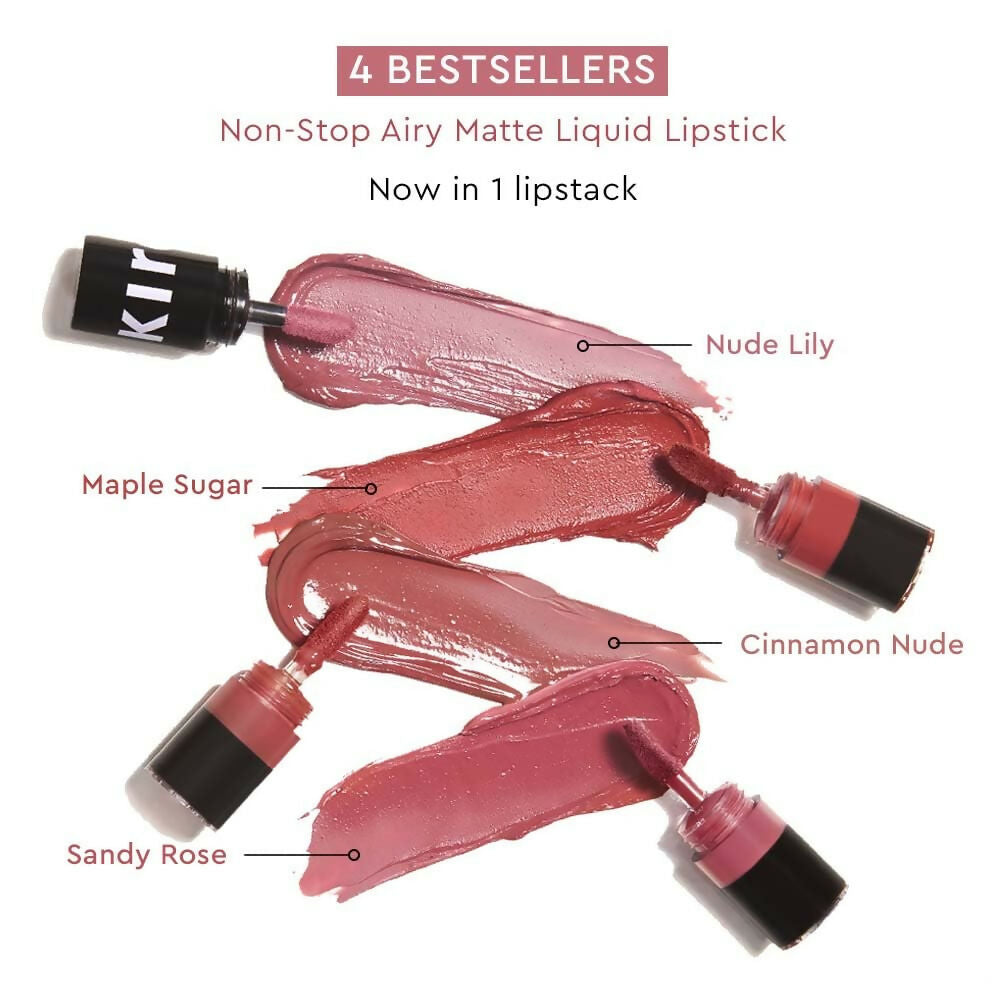 Kiro Four Play Non-Stop Airy Matte Liquid Lip Stack | Grocsy