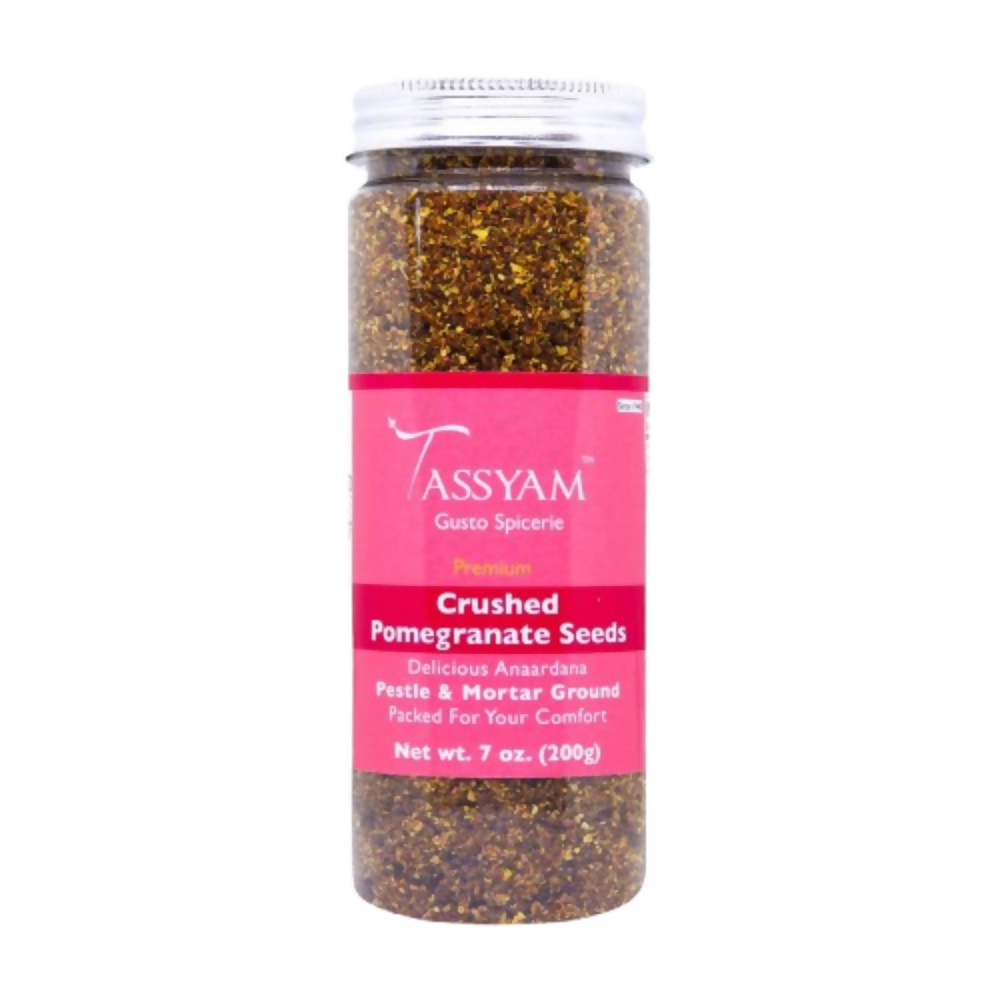 Tassyam Organics Anardana Ground - Dried Pomegranate Arils | Grocsy
