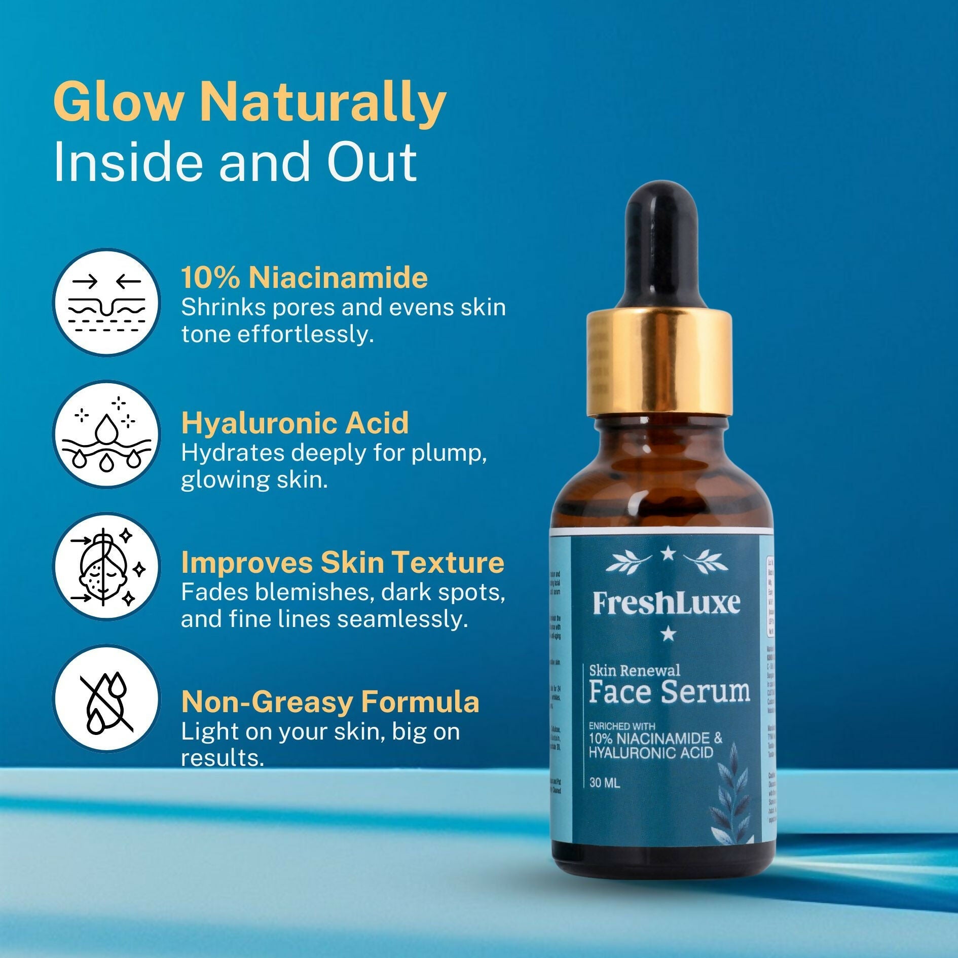 FreshLuxe Skin Renewal Face Serum | Grocsy