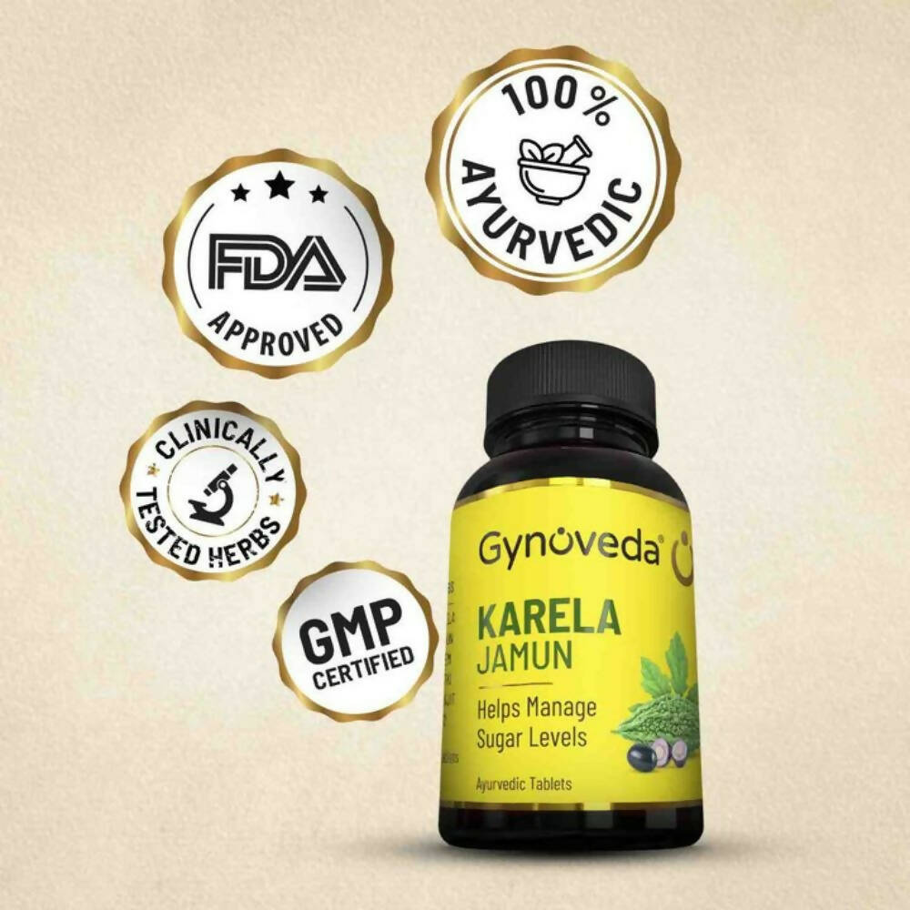 Gynoveda Karela Jamun Tablets | Grocsy