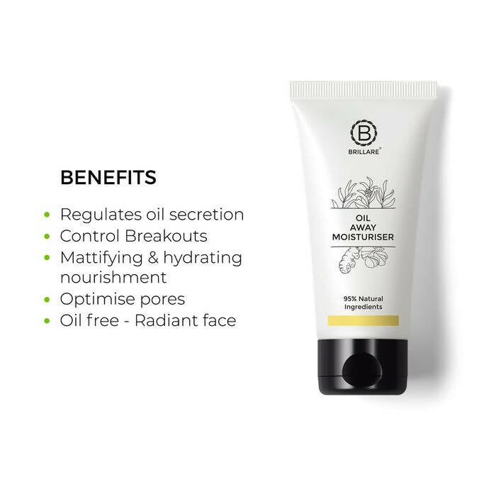 Brillare Oil Away Moisturiser For Oily, Acne Prone Skin | Grocsy