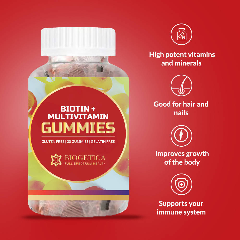 Biogetica Biotin + Multivitamin Gummies | Grocsy