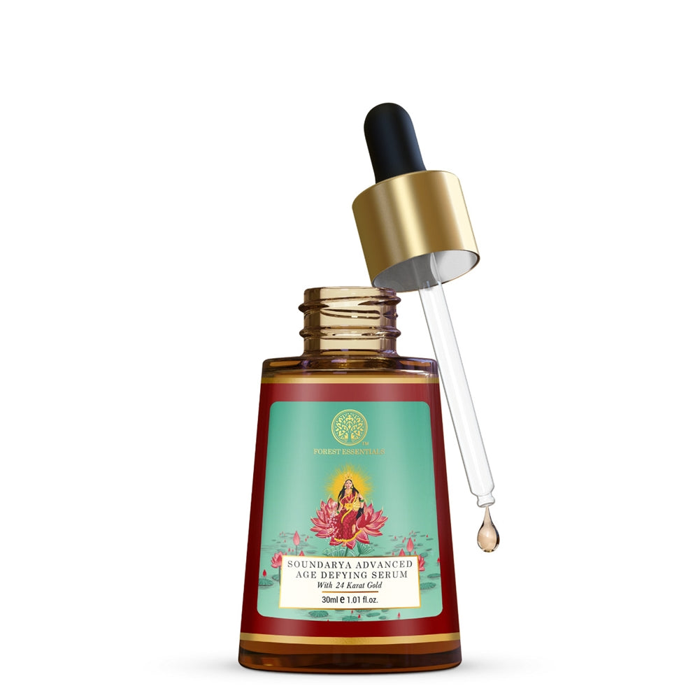 Forest Essentials Advanced Soundarya Age Defying Facial Serum With 24K Gold | Grocsy