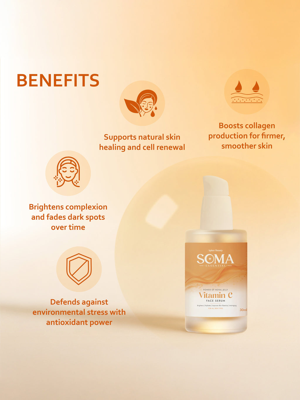 Soma Essential Apian Morning Glow Ritual - Vitamin C Serum + Haldi Kesar Cream | Grocsy