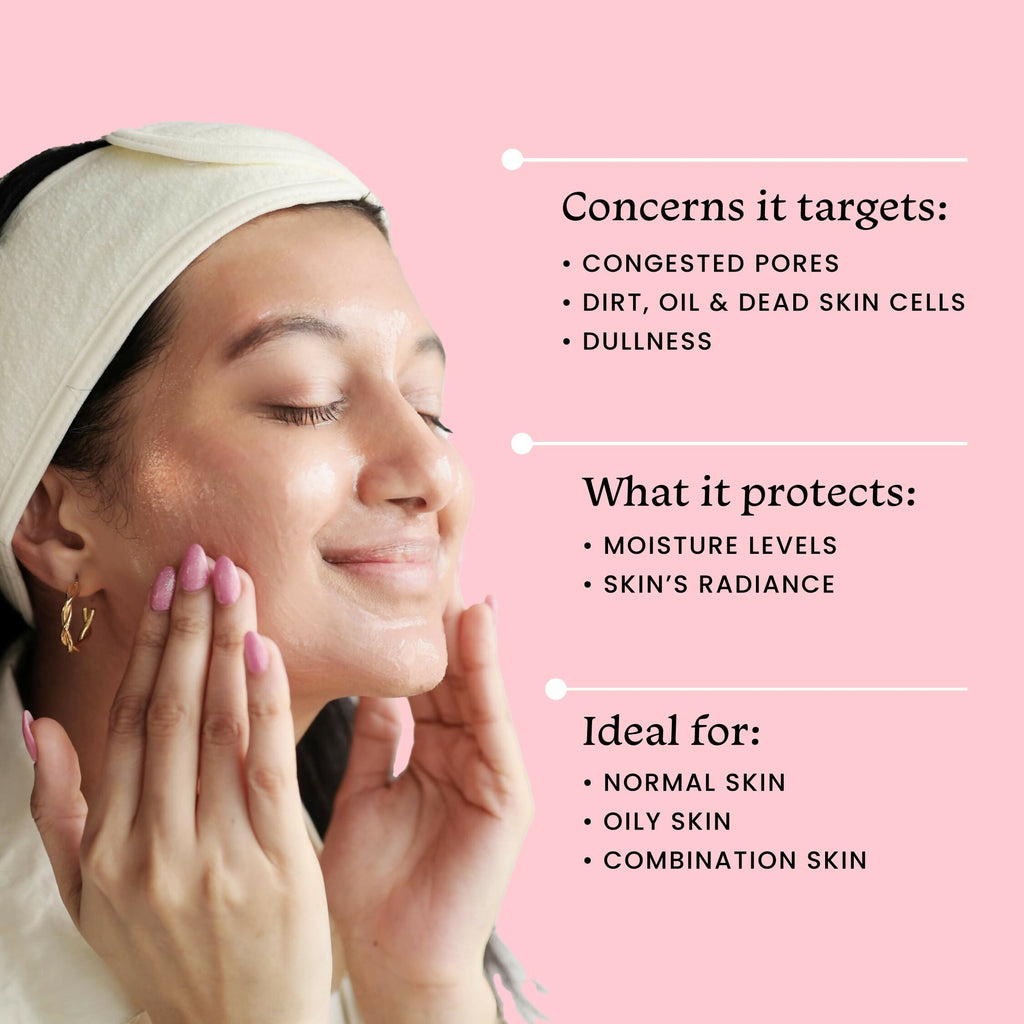 Foxtale Purify & Glow Cleanser + Mask With French Pink Clay & Sodium | Grocsy