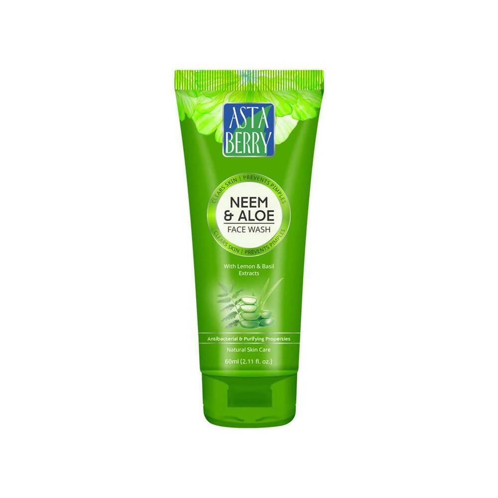 Astaberry Neem & Aloe Face Wash with Lemon & Basil Extracts | Grocsy