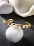 NVR Men's Gold-Polished Metal Cuff Bracelet