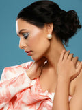 Grey Shine Pearl Studs- Ruby Raang | Grocsy