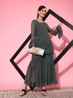 Ahalyaa Women's Traditional Wear Co-ods - Grey | Grocsy