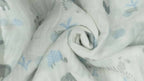 Kindermum Organic Cotton Muslin Swaddle Blanket 100 Cm X 100 Cm - Set Of 2 - Jungle Safari And Tiny Animals | Grocsy