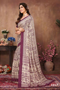 Aafreen Partywear Designer Purple Khadi Fancy Saree | Grocsy