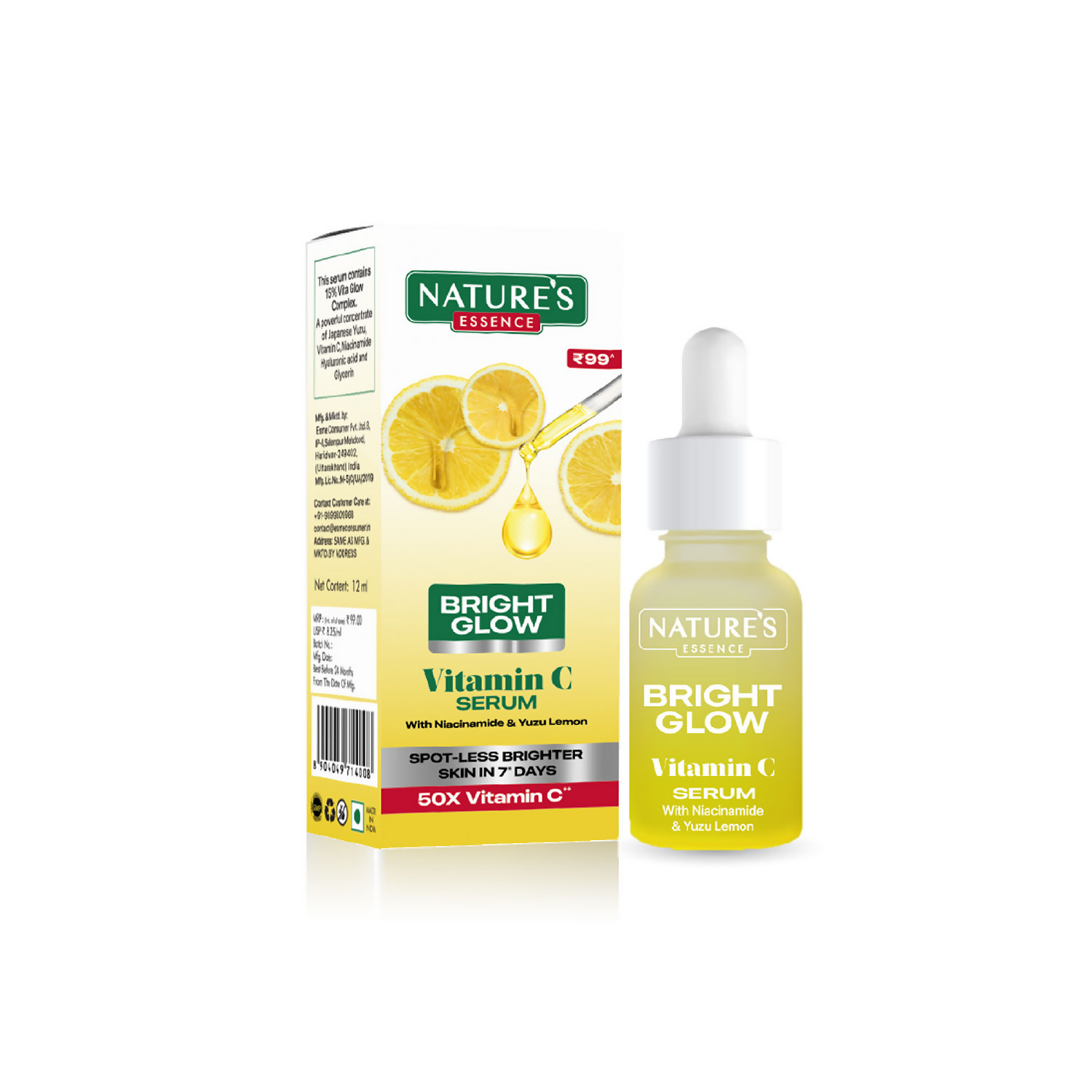 Nature's Essence Bright Glow Vitamin C Serum | Grocsy