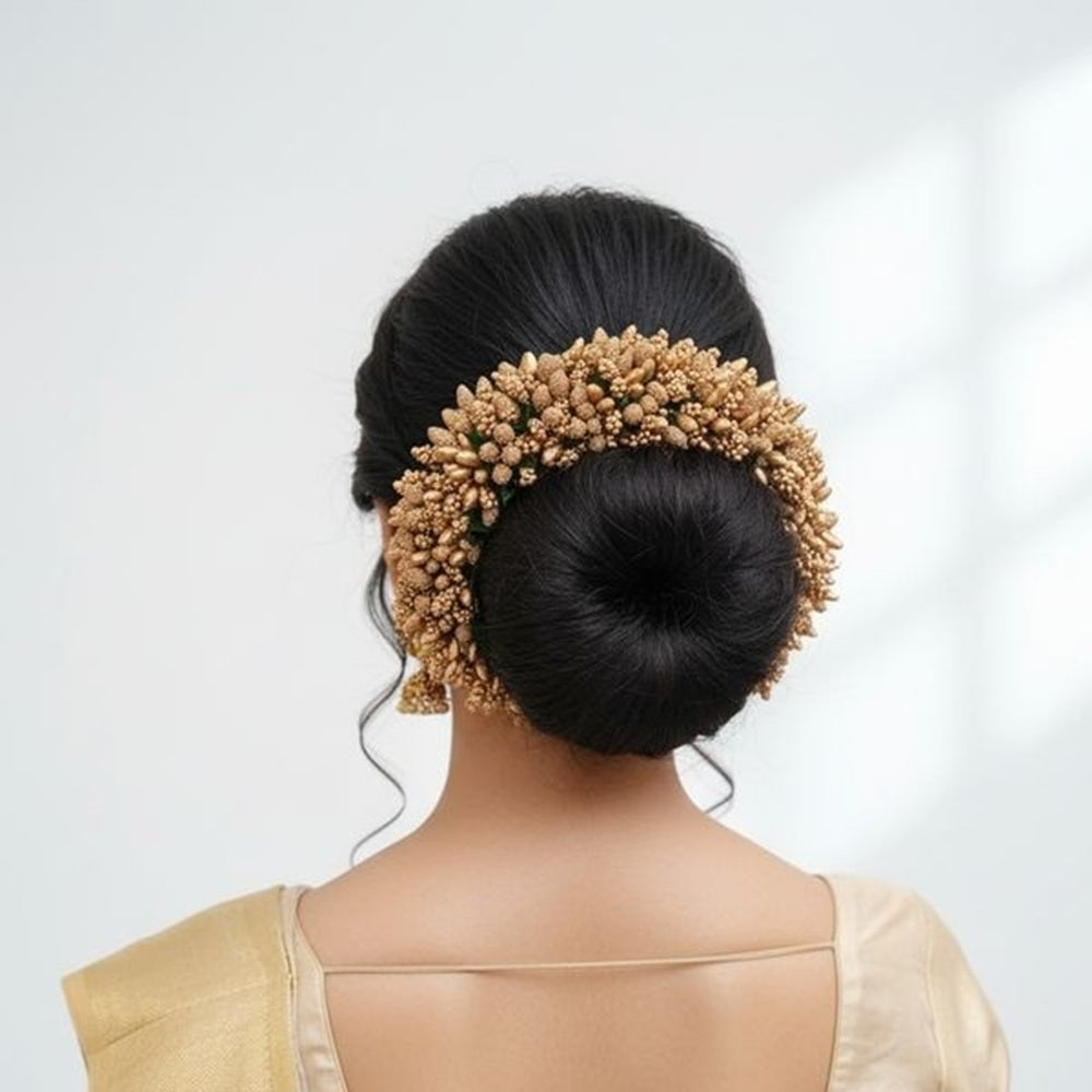 Gold Pollens Bridal Gajra | Grocsy