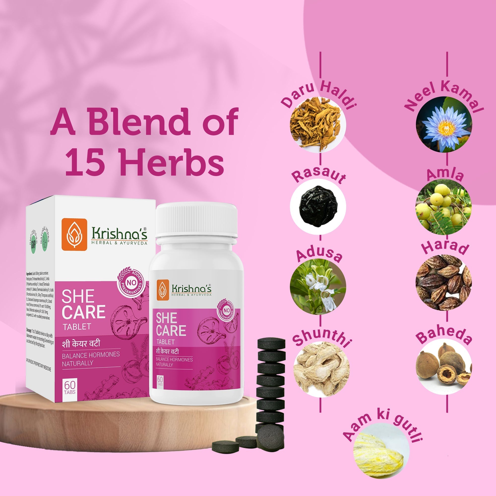 Krishna'S Herbal & Ayurveda She Care Tablets | Grocsy