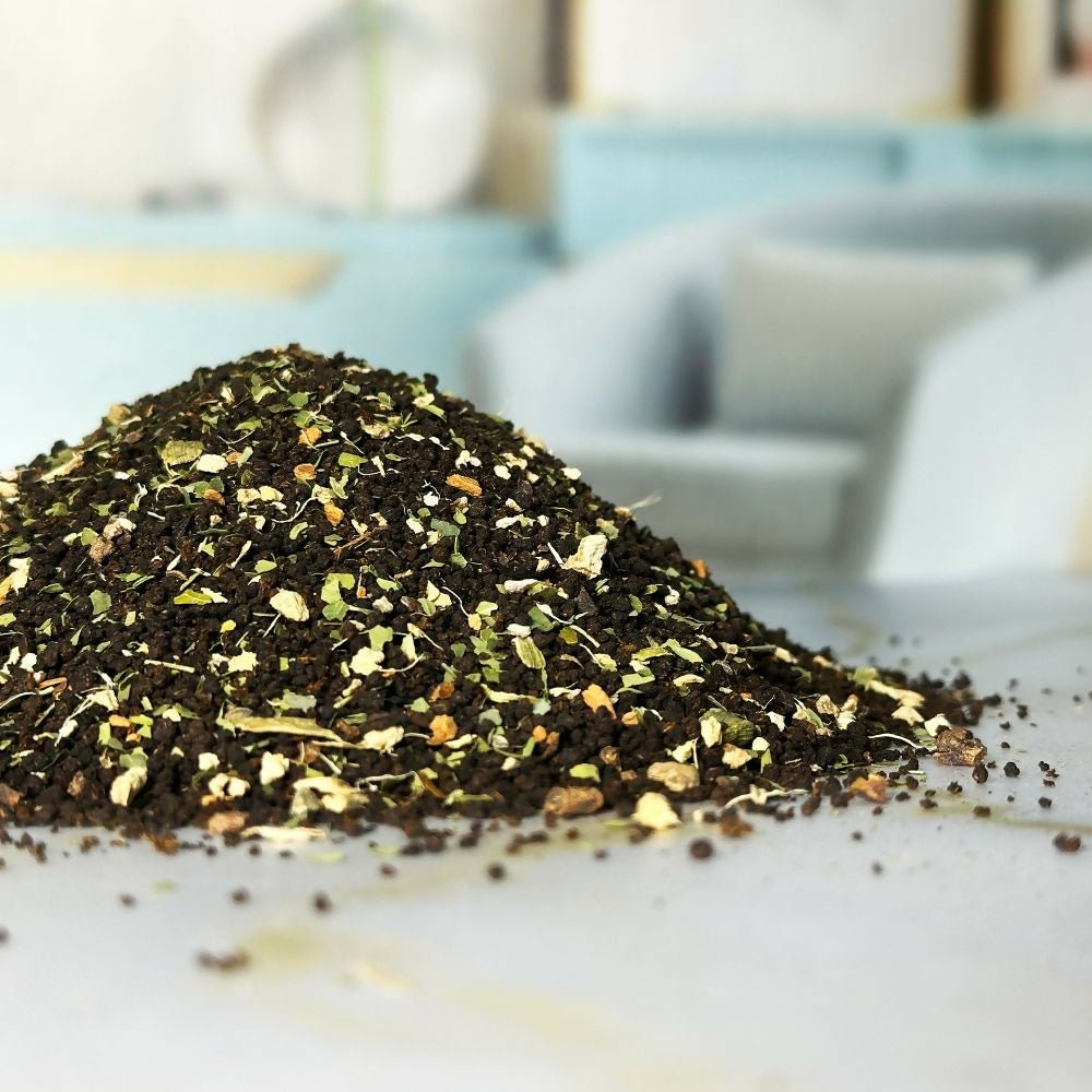 Auric Kadak Moringa Masala Tea - Black Tea from Assam & Darjeeling with Real Spices (Cardamom, Ginger, Black Pepper) | Grocsy