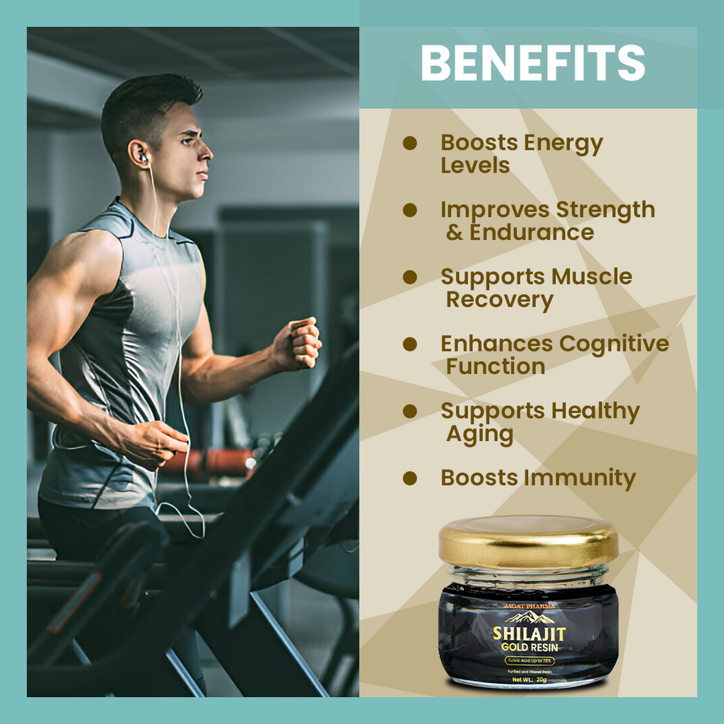 Jagat Pharma Himalayan Sj Gold Plus Resin 20g -For Strength Power Stamina | Grocsy