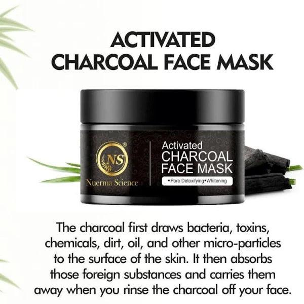Nuerma Science Charcoal Face Mask | Deep Cleanse and Exfoliates | Grocsy