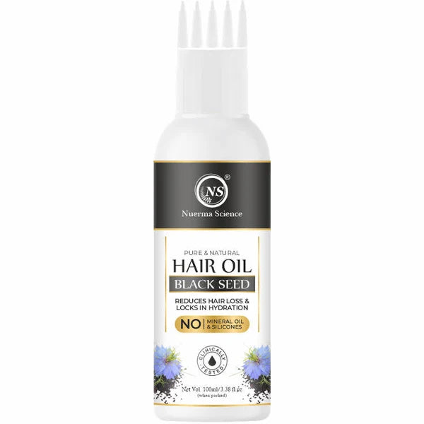 Nuerma Science Black Seed Hair Oil to Reduce Hair Loss & Locks in Hydration | Grocsy