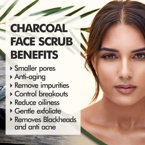 Nuerma Science Charcoal Face Scrub | Remove Dead Skin Cells & Cleanse Deeply | Grocsy
