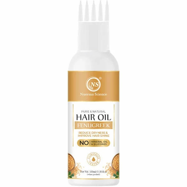 Nuerma Science Fenugreek Hair Oil to Reduce Dryness & Improve Hair Shine | Grocsy