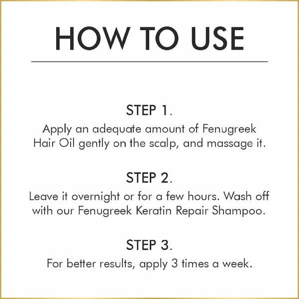 Nuerma Science Fenugreek Hair Oil to Reduce Dryness & Improve Hair Shine | Grocsy