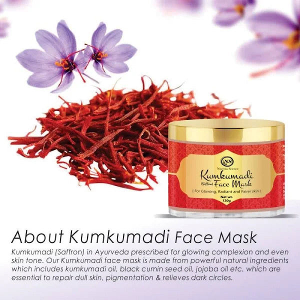 Nuerma Science Kumkumadi (Saffron) Face Mask for Glowing, Radiant & Fairer Skin | Grocsy