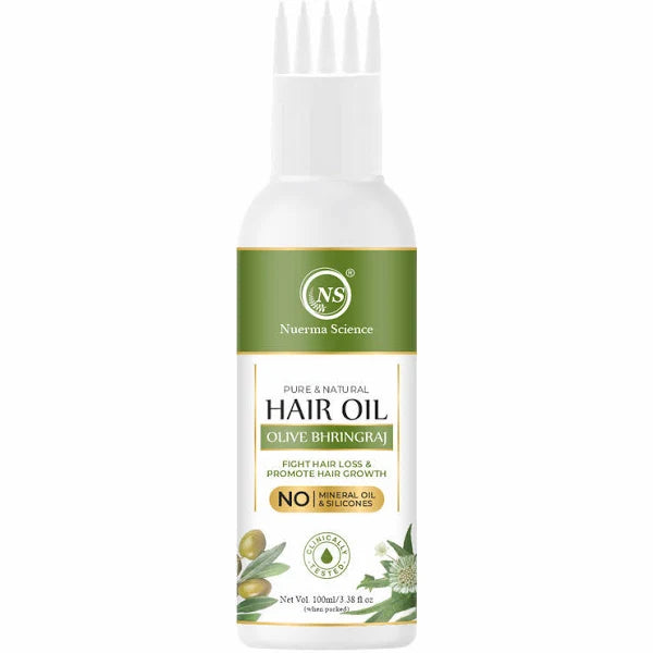 Nuerma Science Olive Bhringraj Hair Oil to Fight Hair Loss & Promote Hair Growth | Grocsy