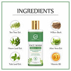 Nuerma Science Neem & Tulsi Face Wash | Deep Cleansing Formula to Heal Pimples, Acne & Rashes | Grocsy