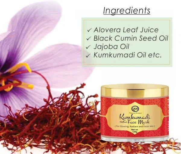 Nuerma Science Kumkumadi (Saffron) Face Mask for Glowing, Radiant & Fairer Skin | Grocsy