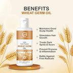 Nuerma Science 100% Cold Pressed Wheat Germ Oil to Moisturize Skin & Hair | Grocsy