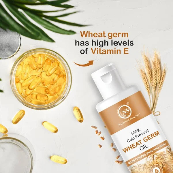 Nuerma Science 100% Cold Pressed Wheat Germ Oil to Moisturize Skin & Hair | Grocsy