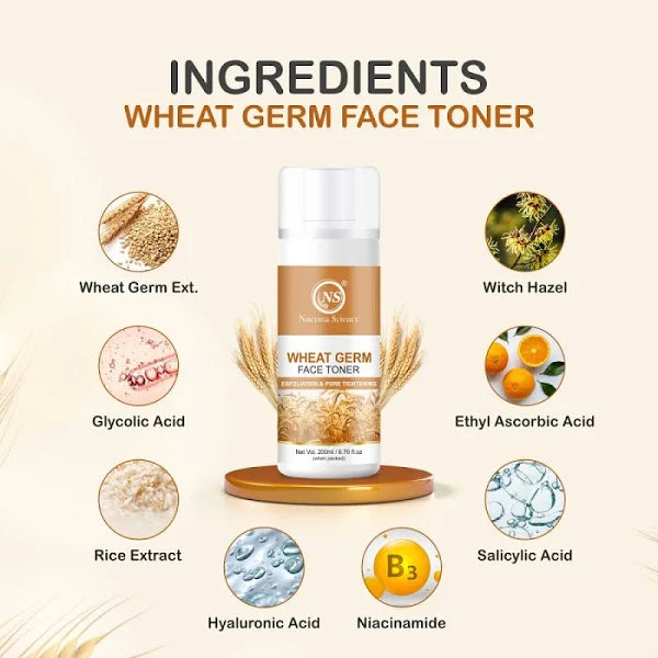 Nuerma Science Wheatgerm Face Toner For Pore Tightening, Smooth & Radiant Skin | Grocsy