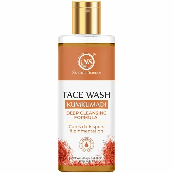 Nuerma Science Kumkumadi Face Wash | Deep Cleansing Formula to Cure Dark Spots & Pigmentation | Grocsy