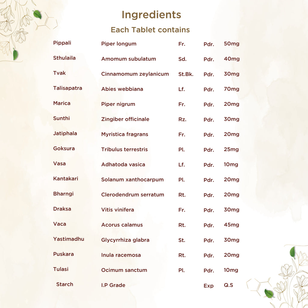 Shreevarma Swas Care Tablets | Grocsy