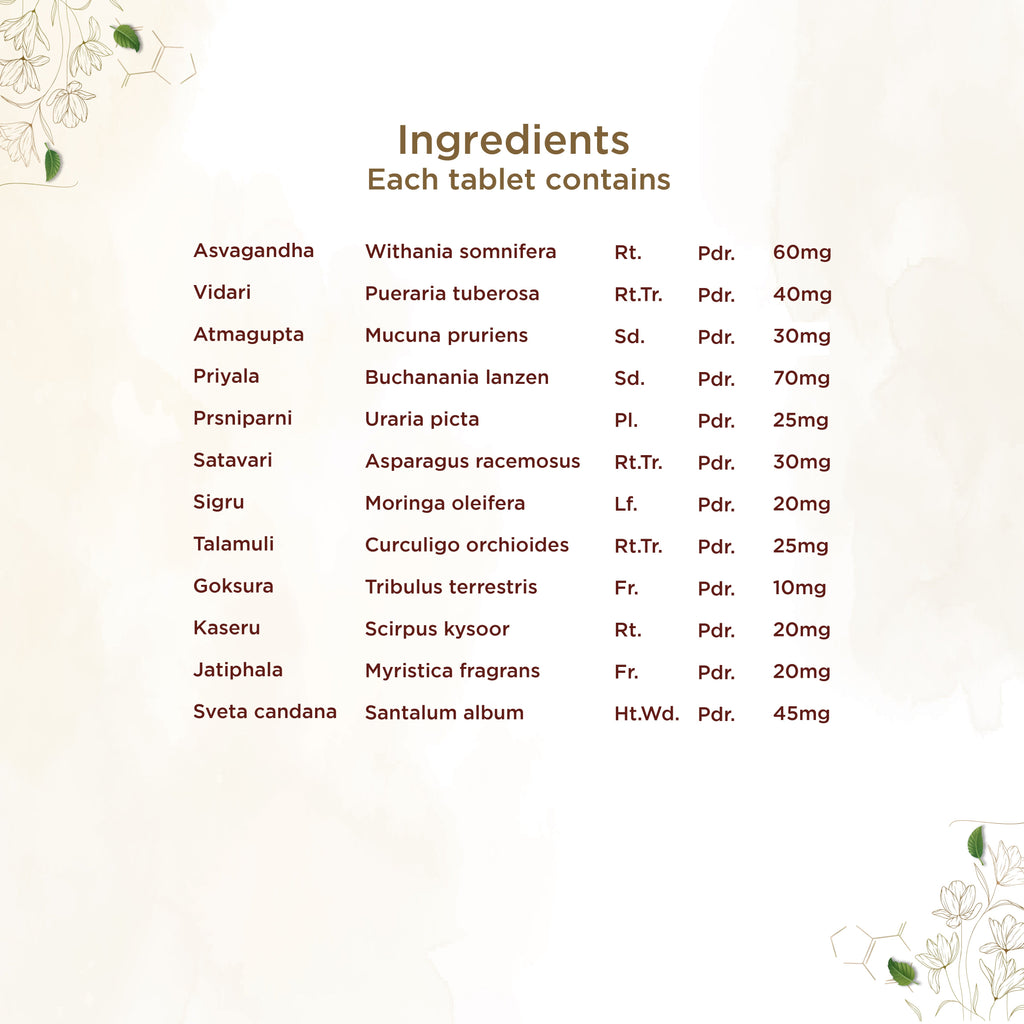 Shreevarma Vajee Care Tablets Men Wellness | Grocsy