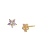Premium Jewellery - Metallic & Pink Toned Cz Studded Silver - Plated Square Shaped Oxidised Drop Earrings - Wahe Jewels - Swadesiicart