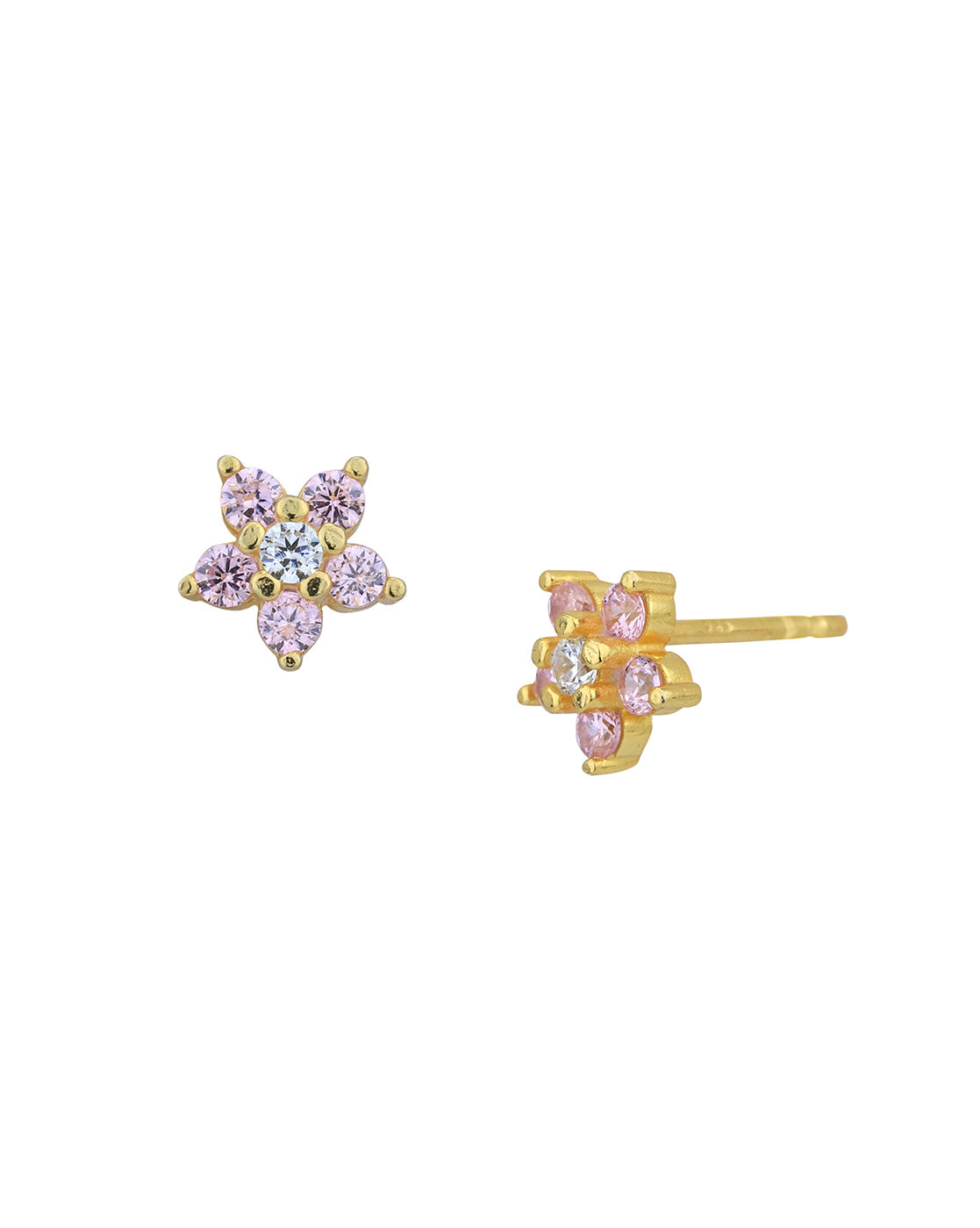 Premium Jewellery - Metallic & Pink Toned Cz Studded Silver - Plated Square Shaped Oxidised Drop Earrings - Wahe Jewels - Swadesiicart