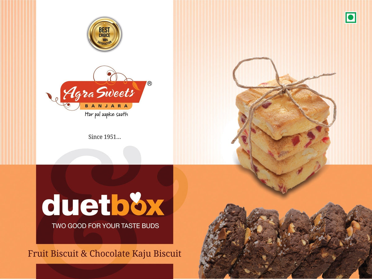 Agra Sweets Banjara Duet Box Fruit and Chocolate | Grocsy