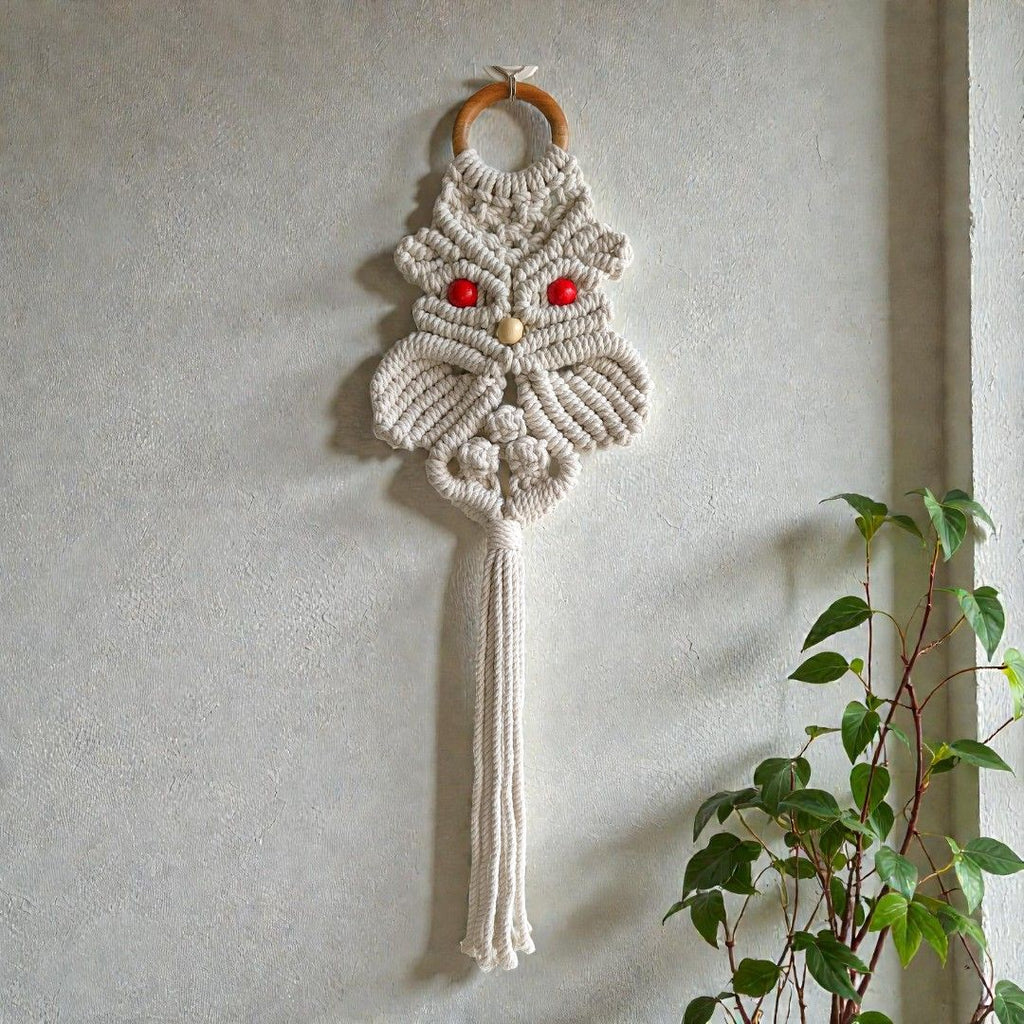 Sun Mun Decors Premium Macrame Owl | Grocsy