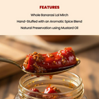 Jhaji Store Lal Mirch Bharua Achar (Stuffed Red Chilli Pickle) | Grocsy