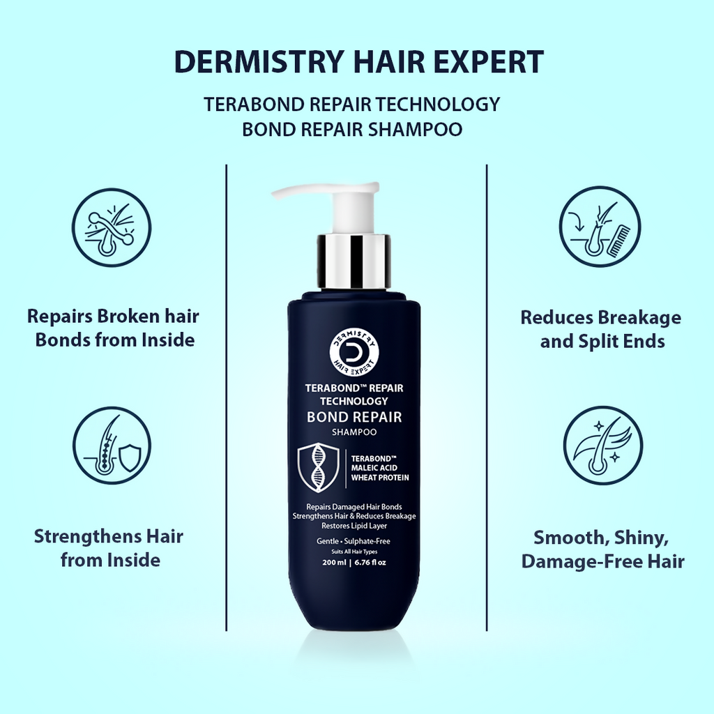 Dermistry Bond Repair & Restore Hair Serum, Mask& Shampoo TeraBond Maleic Acid Protein | Grocsy