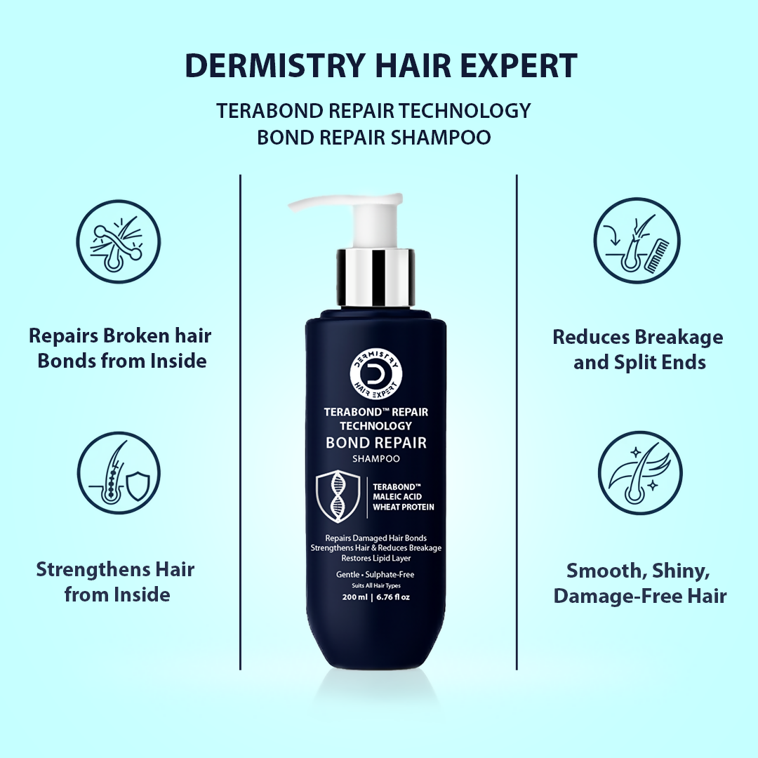 Dermistry Bond Repair & Restore Hair Serum, Mask& Shampoo TeraBond Maleic Acid Protein | Grocsy