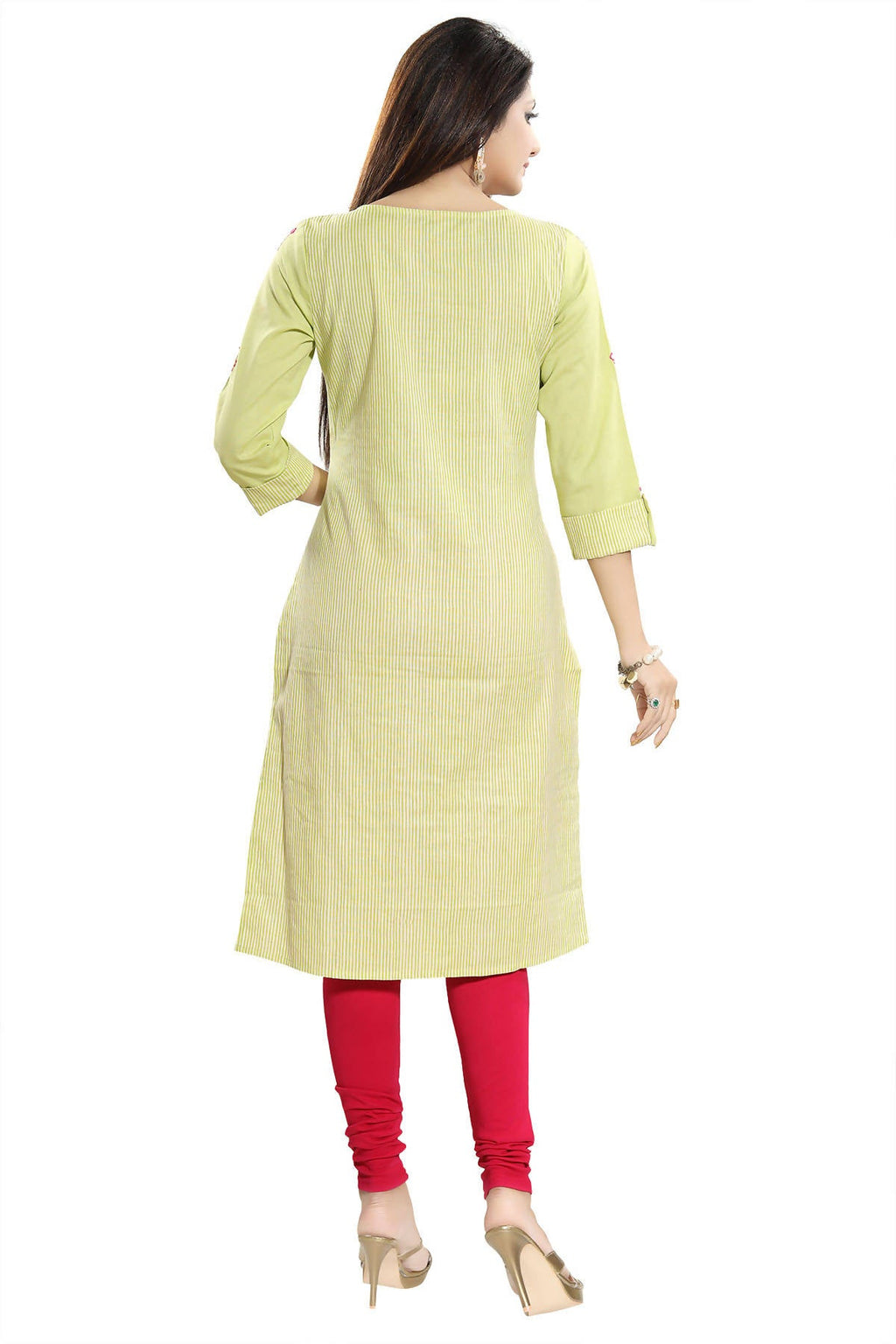 Snehal Creations Easy Breezy Liril Green Cotton Printed Tunic | Grocsy