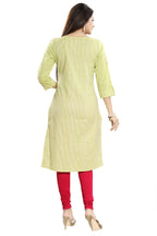 Snehal Creations Easy Breezy Liril Green Cotton Printed Tunic | Grocsy