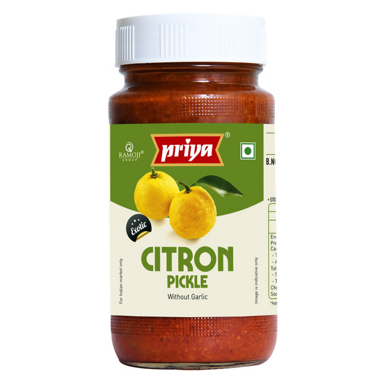 Priya Citron Pickle Without Garlic | Grocsy