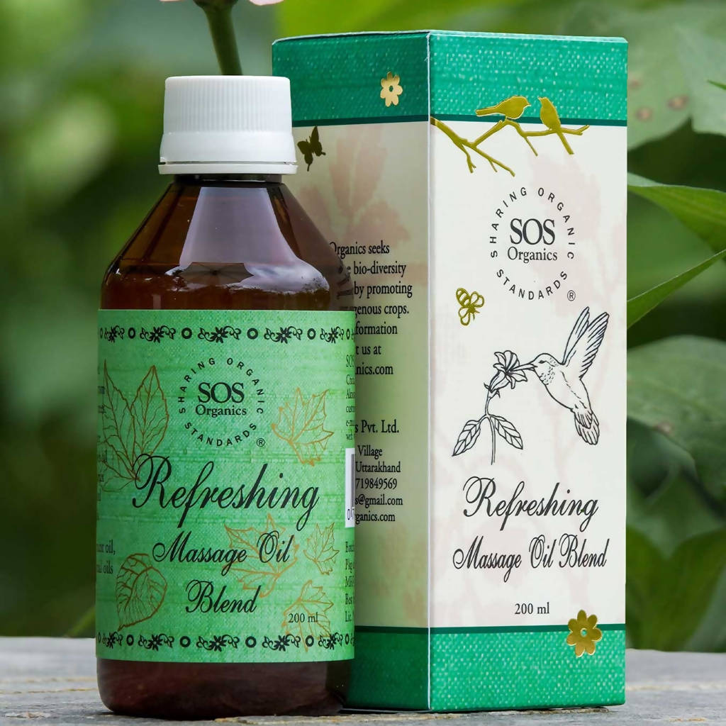 SOS Organics Refreshing Massage Oil Blend | Grocsy